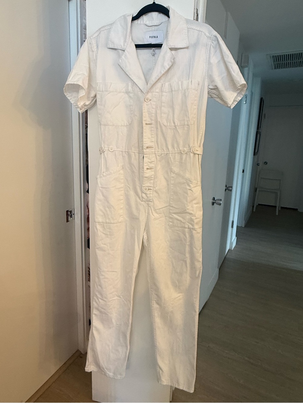 Pistola Cream Utility Jumpsuit - Picture 4 of 7